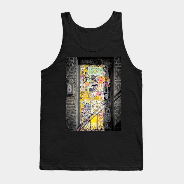 Street Wall Sticker Graffiti NYC Tank Top by eleonoraingrid